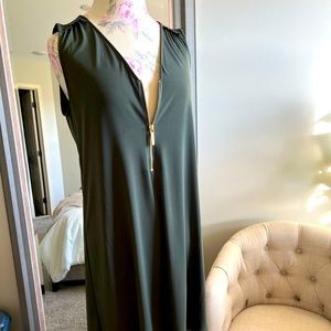 Michael kors dress with gold zipper detail